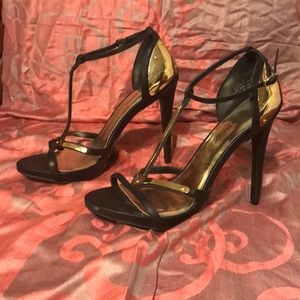 Black and Gold sandals